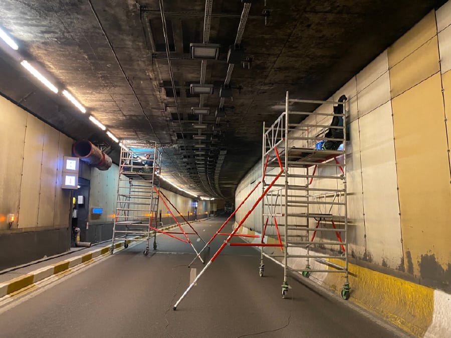 Grootschalige betonrenovatie in de Brusselse tunnels (1)