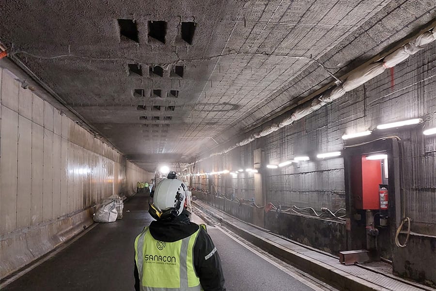 Grootschalige betonrenovatie in de Brusselse tunnels (1)